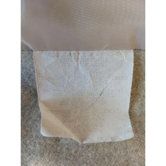 VTG Wool Womens Coat- Embroidery Bears- E&J/LA Mode- Sz L- Oatmeal- Canada- NICE - Picture 9 of 9